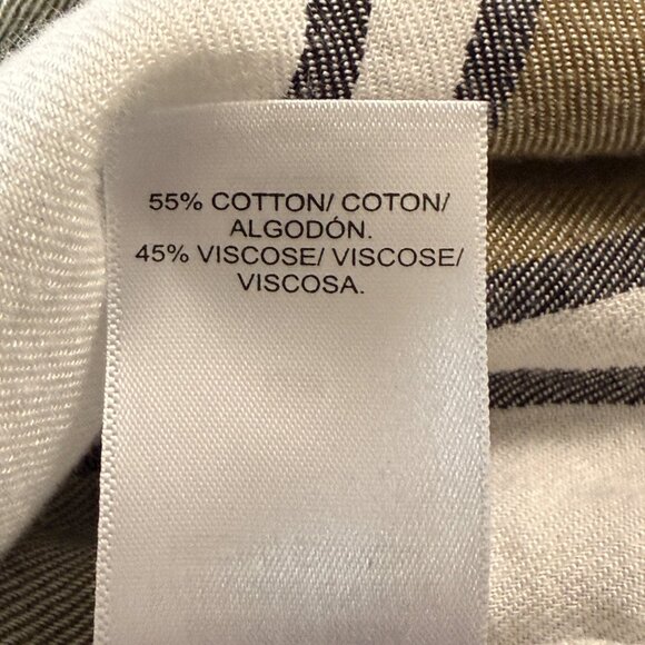 Lucky Brand Green & White Plaid Button-Up Shirt M Classic Fit Soft Flannel - Picture 5 of 9